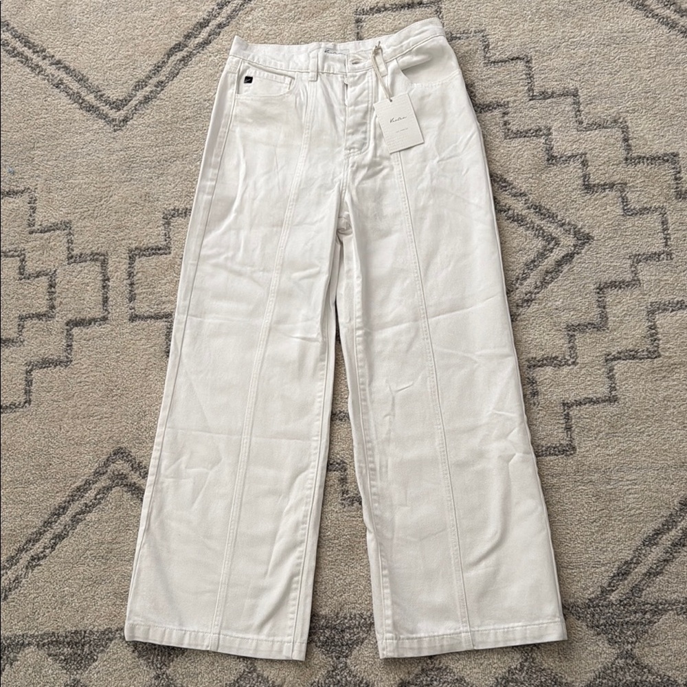 KanCan Women's White Flare & Wide Leg Jeans